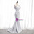 Silver Gray Mermaid Satin Spagehtti Straps Prom Dress With Sash  2020