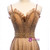 A-Line Brown Tulle Spagehtti Straps Beading Sequins Prom Dress 2020