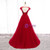 A-Line Burgundy Tulle Cap SLeeve Backless Prom Dress 2020 A-Line Burgundy Tulle Cap SLeeve Backless Prom Dress 2020