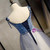 A-Line Blue Tulle Spaghetti Straps Beading Prom Dress 