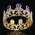 Baroque Luxury Full Crown Queen Round Crown Bride Headdress