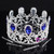 Women Baroque Luxury Full Crown Queen Round Crown Bride Headdress