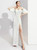 White Mermaid Velvet Off the Shoulder Prom Dress 2020