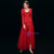 A-Line Red Satin Tulle Strapless Trouser Skirt Prom Dress With Jacket 2020 