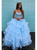 Blue Ball Gown Tulle Sweetheart Beading Crystal Prom Dress 2020