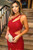 Red Cut Out Sequins One Shoulder Sleeveless Prom Dress 2020