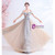 In Stock:Ship in 48 Hours Champagne Gray Tulle Off the Shoulder Appliques Prom Dress 2020