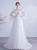 In Stock:Ship in 48 Hours White Tulle Appliques Puff Sleeve Wedding Dress 2020