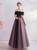 In Stock:Ship in 48 Hours Black Tulle Off the Shoulder Appliques Prom Dress 2020