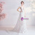 In Stock:Ship in 48 Hours White Tulle Appliques V-neck Wedding Dress 2020