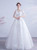 In Stock:Ship in 48 Hours White Tulle Short Sleeve Backless Wedding Dress 2020