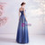 In Stock:Ship in 48 Hours Blue Tulle Spagehtti Straps Sequins Prom Dress 2020