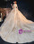 Short Sleeve Champagne Appliques Beading A Line Wedding Dress