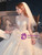 Wear This Off The Shoulder Short Sleeves Beading Ruffles Tulle Wedding Dress For Your Big Day