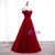 Shop 2020 Beautiful Off The Shoulder Tulle Burgundy Beading Prom Dress Under 130