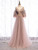 Shop 2020 Half Sleeve Dusty Pink Straps See Through Appliques Prom Dress Under 135