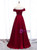 Buy Cheap 2020 Off The Shoulder Burgundy Satin Cut Out Prom Dress Under 119