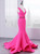 Luxury Satin Mermaid Satin V-neck Backless Prom Dress With Beading