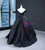 Black Ball Gown Hi Lo Sequins Off the Shoulder Prom Dress 2020