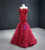 Red Mermaid Sequins Off the Shoulder Long Sleeve Prom Dress With Feather 2020