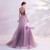 In Stock:Ship in 48 Hours Purple Tulle Spagehtti Straps Prom Dress 2020