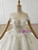 White Ball Gown Tulle Off the Shoulder Beading Wedding Dress 2020