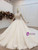 Light Champagne Ball Gown Tulle High Neck Long Sleeve Wedding Dress 2020