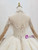 Light Champagne Ball Gown Tulle High Neck Long Sleeve Wedding Dress 2020