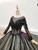 Shop Online Black Ball Gown Tulle Sequins Long Sleeve Appliques Beading Wedding Dress 2020 2