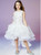 In Stock:Ship in 48 Hours White Tulle Hi Lo Appliques Sweet Flower Girl Dress