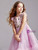 In Stock:Ship in 48 Hours Purple Tulle Print Cap Sleeve Flower Girl Dress 2020