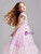 In Stock:Ship in 48 Hours Purple Tulle Print Cap Sleeve Flower Girl Dress 2020