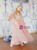 In Stock:Ship in 48 Hours Pink Tulle Long Sleeve Embroidery Flower Girl Dress 2020