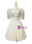 In Stock:Ship in 48 Hours Beige Tulle Sequins Short Sleeve Flower Girl Dress