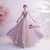 In Stock:Ship in 48 Hours Purple Tulle Sequins V-neck Appliques Prom Dress 2020
