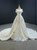 Champagne Mermaid Tulle Of the Shoulder Beading Sequins Prom Dress With Removable Train 2020