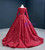 Be The Prom Queen In Red Ball Gown Sequins Long Sleeve Formal Prom Dress 