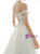 White Ball Gown Tulle Beading Backless Wedding Dress 2020