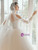 100% Custom Made White Ball Gown Tulle Sweetheart Beding Sequins Wedding Dress 