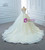 High Quality White Ball Gown Tulle High Neck Backless Beading Sequins Wedding Dress 