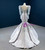 Silver Gray Mermaid Satin Long Sleeve Appliques Beading Prom Dress