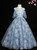 Largest Gray Blue Ball Gown Tulle Cold Shoulder Flower Girl Dress