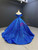 Shop Sexy Royal Blue Ball Gown Sequins Appliques Off the Shoulder Prom Dress