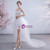 Stand Out With In Stock:Ship in 48 Hours White Tulle Hi Lo Appliques Wedding Dress