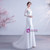 Affordable In Stock:Ship in 48 Hours White Mermaid Tulle Appliques Long Sleeve Wedding Dress