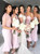 Best Discount And High Quality Pink Mermaid Satin One Shoulder Tea Length Bridesmaid Dress