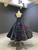 Free Shipping Blue Ball Gown Sequins V-neck Cap Sleeve Prom Dress