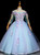 We Are The Destination For Affordable Blue Ball Gown Tulle Off the Shoulder Long Sleeve Flower Girl Dress