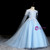 Find And Buy The Perfect Blue Ball Gown Tulle Off the Shoulder Appliqeus Flower Girl Dress