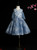 Get An On-Trend Blue Tulle Appliques Knee Length Short Flower Girl Dress
